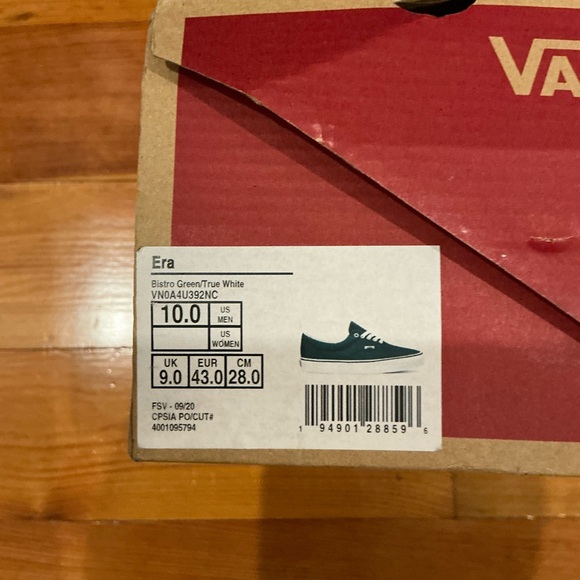 Vans Bistro Green Canvas Shoes - Picture 3 of 3